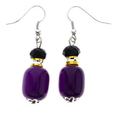Mi Amore Dangle-Earrings Purple/Black