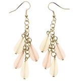 Mi Amore Dangle-Earrings Peach/Gold-Tone