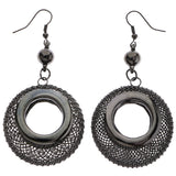 Mi Amore Dangle-Earrings Silver-Tone/Black