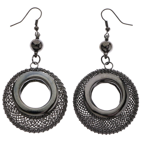 Mi Amore Dangle-Earrings Silver-Tone/Black