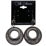 Mi Amore Dangle-Earrings Silver-Tone/Black