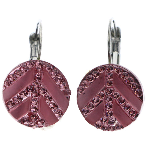 Mi Amore Dangle-Earrings Pink/Silver-Tone