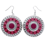 Mi Amore Dangle-Earrings Pink/Silver-Tone