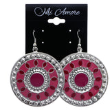 Mi Amore Dangle-Earrings Pink/Silver-Tone