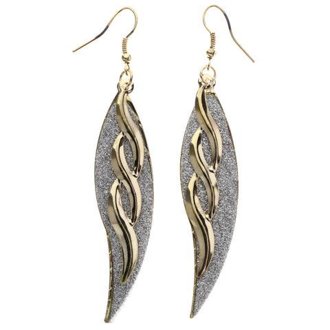 Mi Amore Glitter Dangle-Earrings Gold-Tone/Silver-Tone