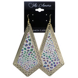 Mi Amore Glitter Rainbow  Dangle-Earrings White & Multicolor