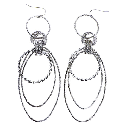 Mi Amore Dangle-Earrings Silver-Tone