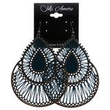 Mi Amore String Art Dangle-Earrings Blue/Black