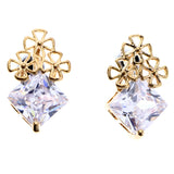 Mi Amore Flower Stud-Earrings Gold-Tone/Silver-Tone