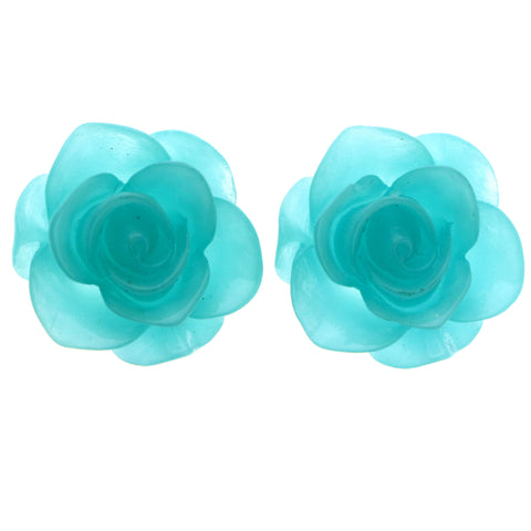 Mi Amore Flower Stud-Earrings Green