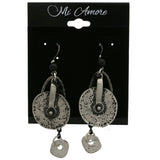 Mi Amore Dangle-Earrings Silver-Tone/Black