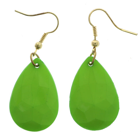 Mi Amore Dangle-Earrings Green/Gold-Tone