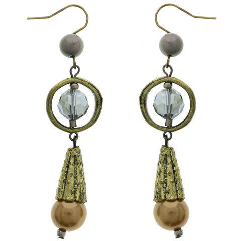 Mi Amore Dangle-Earrings Gold-Tone/Blue