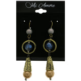 Mi Amore Dangle-Earrings Gold-Tone/Blue