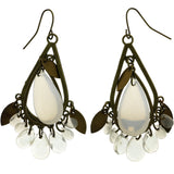 Mi Amore Teardrop Dangle-Earrings Gold-Tone/Clear