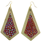 Mi Amore Rainbow Spots Dangle-Earrings Gold-Tone/Multicolor