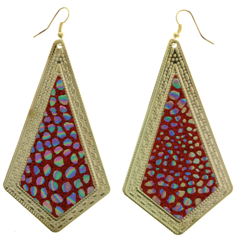 Mi Amore Rainbow Spots Dangle-Earrings Gold-Tone/Multicolor
