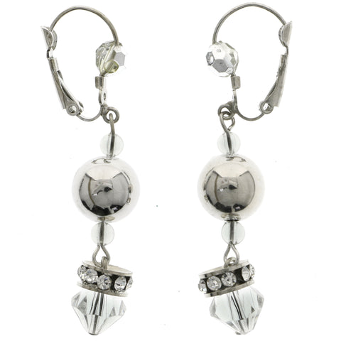 Mi Amore Dangle-Earrings Silver-Tone/Clear