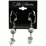 Mi Amore Dangle-Earrings Silver-Tone/Clear