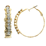 Mi Amore Flower Hoop-Earrings Gold-Tone