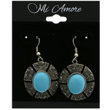 Mi Amore Dangle-Earrings Silver-Tone/Blue