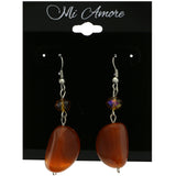 Mi Amore Dangle-Earrings Silver-Tone/Orange