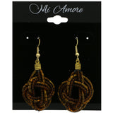 Mi Amore Knot Dangle-Earrings Gold-Tone/Brown