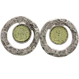 Mi Amore Stud-Earrings Silver-Tone/Green