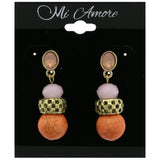 Mi Amore Dangle-Earrings Gold-Tone/Pink