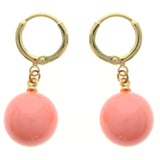 Mi Amore Dangle-Earrings Gold-Tone/Pink