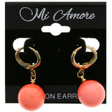 Mi Amore Dangle-Earrings Gold-Tone/Pink
