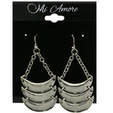 Mi Amore Dangle-Earrings Silver-Tone