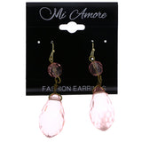 Mi Amore Dangle-Earrings Pink/Gold-Tone