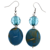 Mi Amore Dangle-Earrings Blue/Gold-Tone