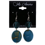 Mi Amore Dangle-Earrings Blue/Gold-Tone