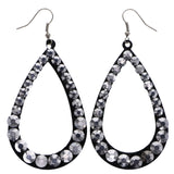 Mi Amore Dangle-Earrings Silver-Tone/Black