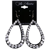 Mi Amore Dangle-Earrings Silver-Tone/Black