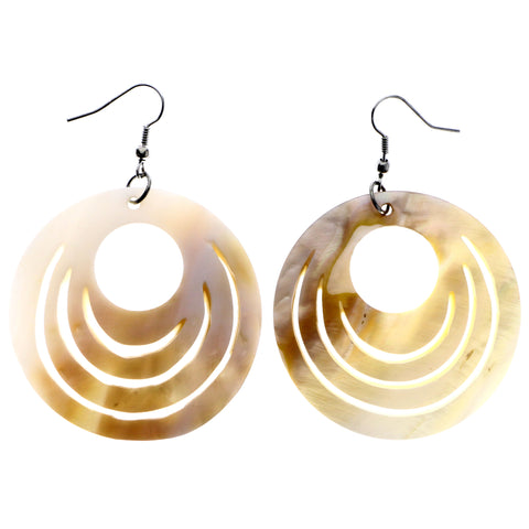 Mi Amore Dangle-Earrings White/Silver-Tone