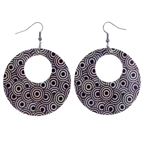 Mi Amore Retro  Dangle-Earrings Black/White
