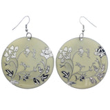 Mi Amore Flower Dangle-Earrings White/Silver-Tone