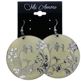 Mi Amore Flower Dangle-Earrings White/Silver-Tone