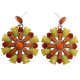 Mi Amore Flower Drop-Dangle-Earrings Yellow/Orange