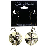 Mi Amore Heart Dangle-Earrings Gold-Tone/Clear