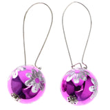 Mi Amore Flower Dangle-Earrings Pink/Silver-Tone