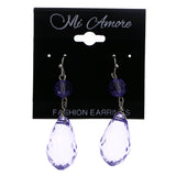 Mi Amore Dangle-Earrings Purple/Silver-Tone