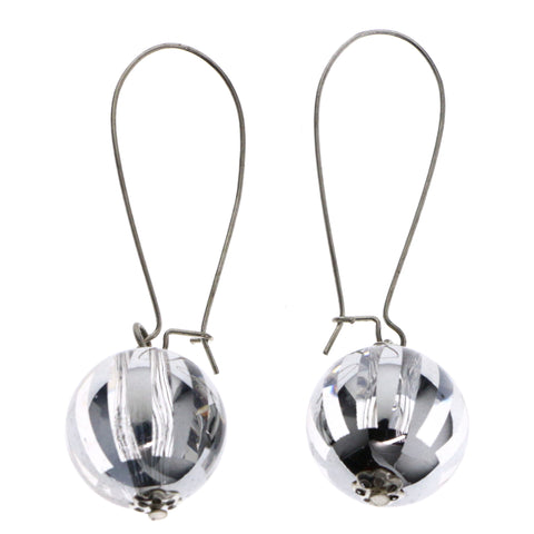 Mi Amore Dangle-Earrings Silver-Tone/Clear