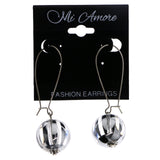 Mi Amore Dangle-Earrings Silver-Tone/Clear