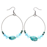 Mi Amore AB Finish Dangle-Earrings Silver-Tone/Blue