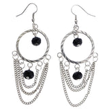 Mi Amore Dangle-Earrings Silver-Tone/Black