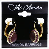 Mi Amore Dangle-Earrings Purple/Gold-Tone